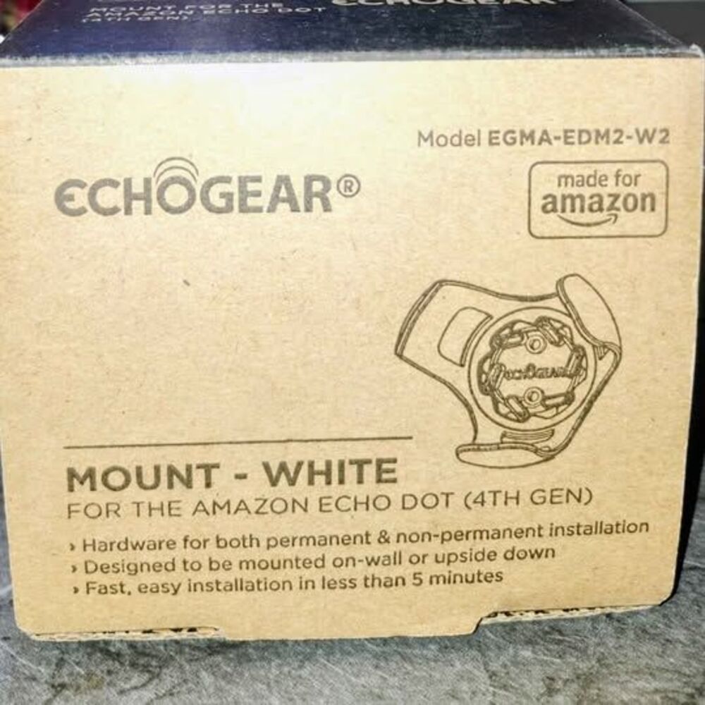 ECHOGEAR Mount for Amazon Echo Dot (4th Gen) - White